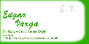 edgar varga business card